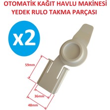 Poyraz Bioplast Rulo 21CM Otomatik Kağıt Havlu Dispanseri Yedek Parça Beyaz - 2 Adet
