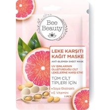 Bee Beauty Leke Karşıtı Kağıt Maske Tüm Cilt Tipleri İçin Besleyici Etki 25 ml