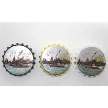 Veraura Lifestyle Istanbul Temalı Gazoz Kapağı Magnet - Model 1