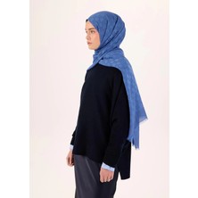 Silk Home Pamuk Polyester Liva Şal Indigo Dokulu Nefes Alan 90X200