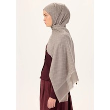 Silk Home Pamuk Polyester Liva Şal Açık Gri Desenli Dokulu Nefes Alan 90X200