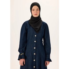 Silk Home Pamuk Polyester Liva Şal Siyah Dokulu Nefes Alan Doğal Yapılı 90X200