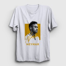 Presmono Unisex Beyaz Signature Neymar Futbol Soccer T-Shirt