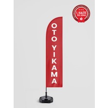 Bilsan Oto Yıkama Yelken Bayrak Set - Raşel Kumaş 1. Kalite