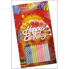 Veraura Lifestyle Rengarenk Happy Birthday Doğum Günü Mumları