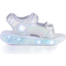 Marco Kids Kız Çocuk Işıklı Sandalet Gümüş 26Y210