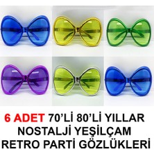 Veraura Lifestyle Yeşilçam Retro Parti Gözlükleri 6 Adet