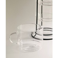Veraura Lifestyle Standlı Borosilikat 4'lü Fincan Seti