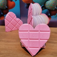 Veraura Lifestyle Kalpli Çikolata Not Defteri Pembe Renk