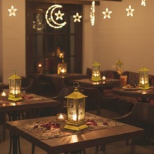 Veraura Lifestyle Ramazan Temalı Gold Kare Kubbe LED Lamba