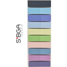 Sibga Tasarım Şeffaf Renkli Postit Post It. Kitap Ayracı Ayraç Postit Sticker Not Kağıdı 200 Yaprak
