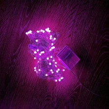 Veraura Lifestyle 10M 100 LED Damla Uçlu Pembe Işık Şeffaf Kablo