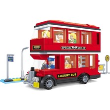 Mj Toys 282 Parça London Bus Otobüs Şehir Yapı Oyuncak Blokları City Yapı Oyuncak Seti Eğitici Bricks