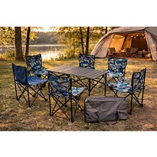 Veraura Lifestyle Katlanabilir 120 cm Masa Sandalye Seti - 6 Kişilik - Portatif