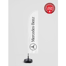 Bilsan Mercedes-Benz Logolu Yelken Bayrak Set - Raşel Kumaş 1. Kalite