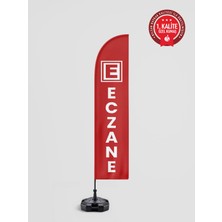 Bilsan Eczane Logolu Yelken Bayrak Set - Raşel Kumaş 1. Kalite