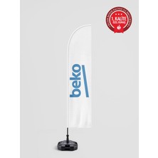 Bilsan Beko Logolu Yelken Bayrak Set - Raşel Kumaş 1. Kalite