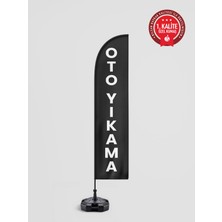 Bilsan Oto Yıkama Yelken Bayrak Set - Raşel Kumaş 1. Kalite