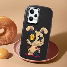 HONTINGA Poco X5 Pro 5g ile Uyumlu Kılıf Kamera Korumalı Düşüme Önleyici Kamera Koruyucu Siyah Yumuşak Silikon Couple Telefon Kılıfı Karikatür Desenli K4-0447