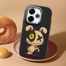 HONTINGA Xiaomi Redmi 13X ile Uyumlu Kılıf Kamera Korumalı Düşüme Önleyici Kamera Koruyucu Siyah Yumuşak Silikon Couple Telefon Kılıfı Karikatür Desenli K4-0447