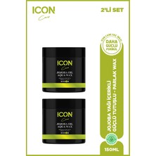 Icon Care Iconcare Jojoba Oil Aqua Wax Güçlü Tutuş Parlak Görünüm Saç Waxı 2'li Set 150 ml