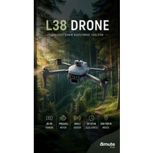 Dimute Shop L38 Drone 4K Hd Kameralı Fırçasız Motorlu Akıllı Sensörlü 500-700 M Menzil