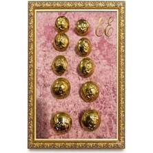 ILCARE Gold Kaplam Metal Düğme 25 Boy 16 mm ,10 Adet