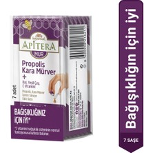 Apitera Mur Doğal Bal, C Vitamini, Kara Mürver, Yeşil Çay ve Propolis Içeren Takviye Edici 7’li Saşe