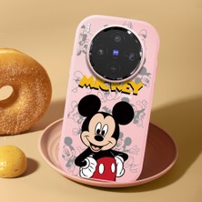 HONTINGA Vivo X300 ile Uyumlu Kılıf Kamera Korumalı Düşüme Önleyici Kamera Koruyucu Pembe Yumuşak Silikon Couple Telefon Kılıfı Karikatür Desenli K4-0448