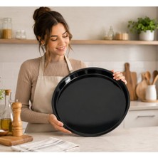 Şamdan Yuvarlak Fırın Tepsisi 43 cm