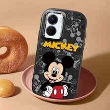 HONTINGA Vivo Y02S ile Uyumlu Kılıf Kamera Korumalı Düşüme Önleyici Kamera Koruyucu Siyah Yumuşak Silikon Couple Telefon Kılıfı Karikatür Desenli K4-0448