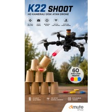 Dimute Shop K22 Shoot Hd Kameralı Disk Atan Drone Brushless Motor Katlanabilir