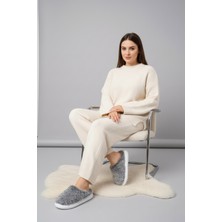 Walkenzo 5075 Kadın Pelüş Kışlık Ev Halı Misafir Terliği