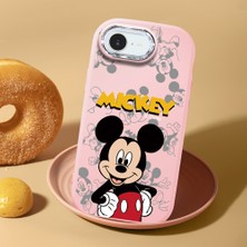 HONTINGA iPhone 17E ile Uyumlu Kılıf Kamera Korumalı Düşüme Önleyici Kamera Koruyucu Pembe Yumuşak Silikon Couple Telefon Kılıfı Karikatür Desenli K4-0448