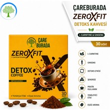 Çare Burada Çareburada Zeroxfit Detoks Kahvesi 30 Saşe 3 gr | L-Carnitine, Ginseng, Guarana ve Hindiba Içerikli Çözünebilir Kahve