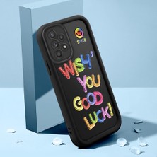 HONTINGA Samsung Galaxy A52S 5g ile Uyumlu Kılıf Kamera Koruyucu Basitlik Anti Düşme Kamera Korumalı Kız Siyah Desen Yumuşak Silikon Couple Telefon Kılıfı Kadın ve Erkek Için Uygundur K2-0685