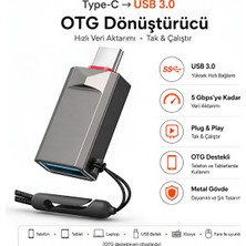 Dexmon Type-C USB 3.0 Otg Dönüştürücü Adaptör 5gbps Hızlı Veri Aktarımı Tak Çalıştır Telefon Tablet Laptop USB Bellek Klavye Mouse Uyumlu