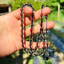 Tesbih Pasajı Şeffaf Kapsül Kesim Sıkma Ateş Kehribar Tesbih
