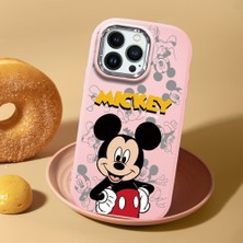 HONTINGA iPhone 14 Pro Max ile Uyumlu Kılıf Kamera Korumalı Düşüme Önleyici Kamera Koruyucu Pembe Yumuşak Silikon Couple Telefon Kılıfı Karikatür Desenli K4-0448