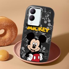 HONTINGA Vivo Y28 ile Uyumlu Kılıf Kamera Korumalı Düşüme Önleyici Kamera Koruyucu Siyah Yumuşak Silikon Couple Telefon Kılıfı Karikatür Desenli K4-0448