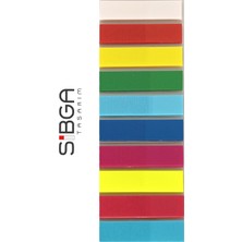 Sibga Tasarım Şeffaf Renkli Postit Post It. Kitap Ayracı Ayraç Postit Sticker Not Kağıdı 200 Yaprak