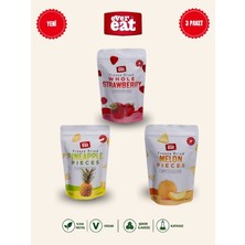 Evereat Çilek-Ananas-Kavun Freeze Dry Meyve Cipsi 3'lü Paket Gurme Atıştırmalık