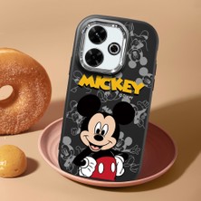 HONTINGA Xiaomi Redmi 13X ile Uyumlu Kılıf Kamera Korumalı Düşüme Önleyici Kamera Koruyucu Siyah Yumuşak Silikon Couple Telefon Kılıfı Karikatür Desenli K4-0448
