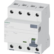 Siemens  5Sv4344-0  40A  30Ma   400V (3 Faz + Nötr) Kaçak Akım Koruma Rölesi