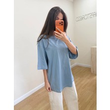 Staff Storeco Oversize Tişört Indigo Mavi
