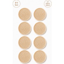 Siliconly 8 Adet Silikon Bardak Altlığı, Bardak Altlığı , %100 Silikon Bardak Altlığı Ekru