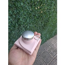 Kale Promosyon Katlanabilir Silikon Matara ve Çelik Kapaklı Pembe Suluk - Yer Kaplamaz 700 ml