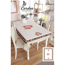 Cardea Home Collection Gül Desenli Özel Üretim Dijital Baskı Masa Örtüsü
