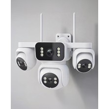 Secuzi 8mp Akıllı Wi-Fi Güvenlik Kamerası (2+2+2+2) 1 Ptz , 2 Manuel , 1 Sabit Kamera / Çift Yön Ses / Renkli Gece Görüşü