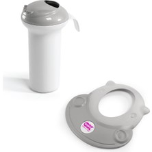 Okbaby Bebek Banyo Seti Splash Bebek Duşu + Hippo Duş Şapkası A.gri